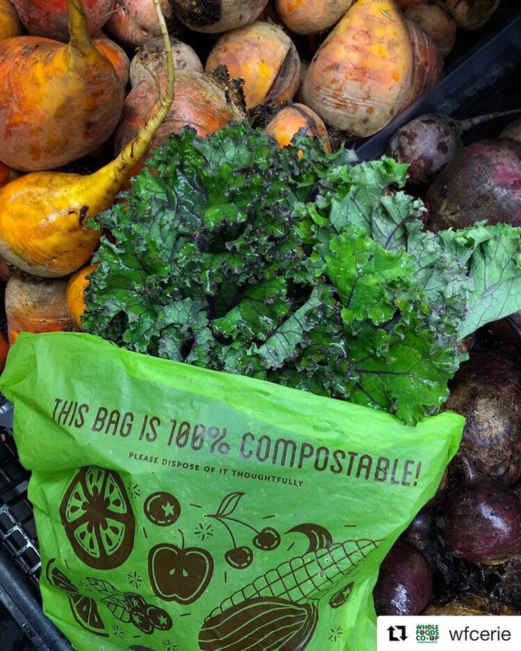 Compostable <br>Produce Bag on a Roll x4