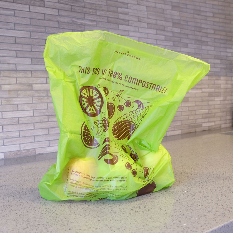 Compostable <br>Produce Bag on a Roll (Flat) - Commit to Green™